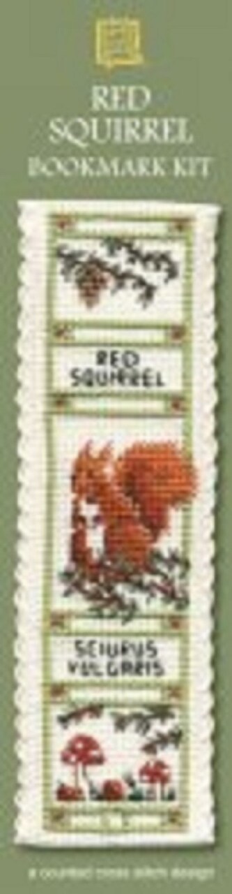 Textile Heritage Red Squirrel Counted Cross Stitch Bookmark Kit